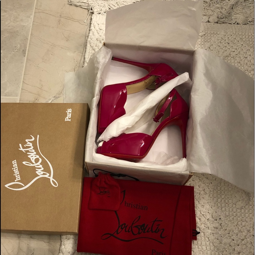 ❌SOLD❌Christian Louboutin Aketata 120mm Pink Heels - Picture 11 of 12